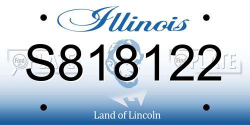 S818122 Illinois License Plate