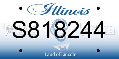 S818244 Illinois License Plate