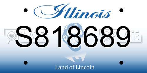 S818689 Illinois License Plate
