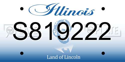 S819222 Illinois License Plate