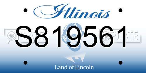 S819561 Illinois License Plate