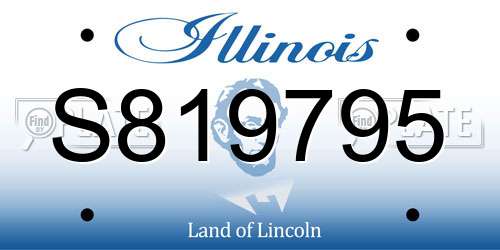 S819795 Illinois License Plate