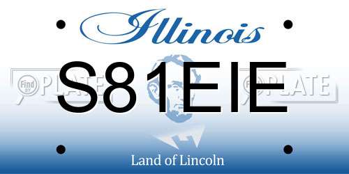 S81EIE Illinois License Plate