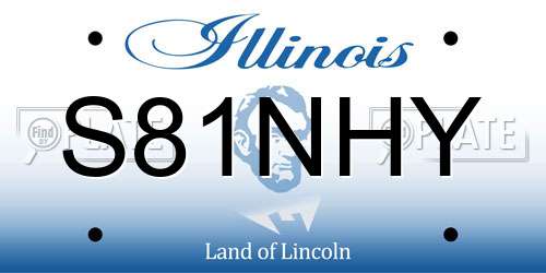 S81NHY Illinois License Plate