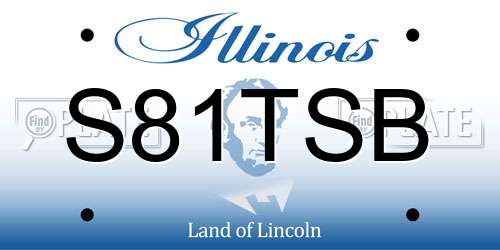 S81TSB Illinois License Plate