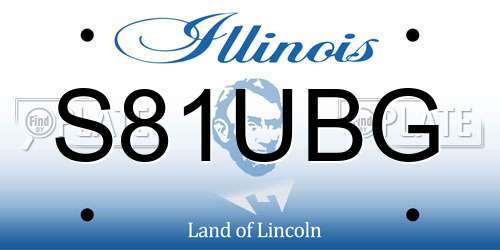 S81UBG Illinois License Plate