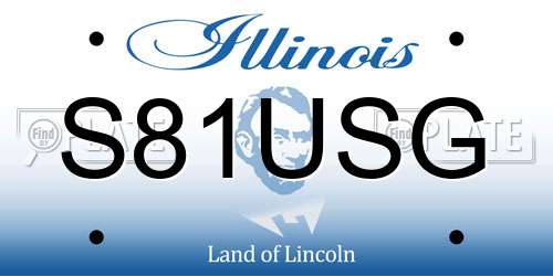 S81USG Illinois License Plate