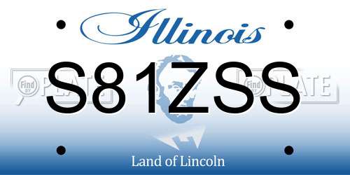 S81ZSS Illinois License Plate