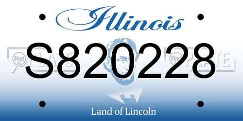 S820228 Illinois License Plate