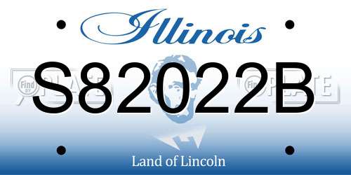 S82022B Illinois License Plate