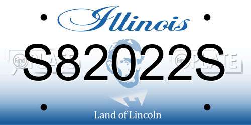 S82022S Illinois License Plate