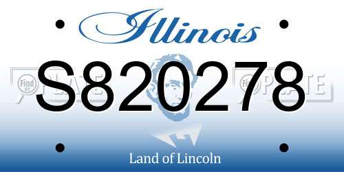 S820278 Illinois License Plate
