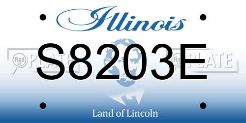 S8203E Illinois License Plate