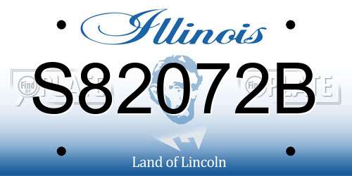 S82072B Illinois License Plate