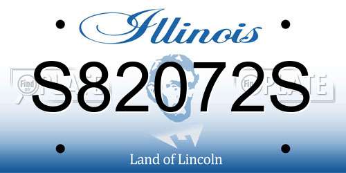 S82072S Illinois License Plate