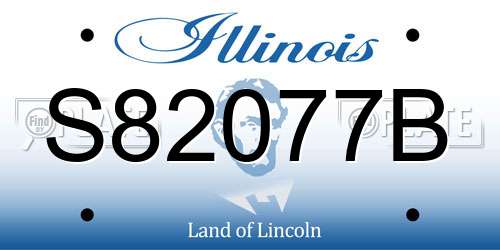 S82077B Illinois License Plate