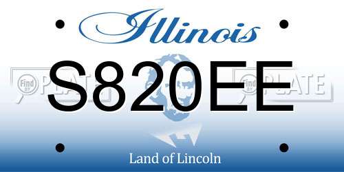 S820EE Illinois License Plate