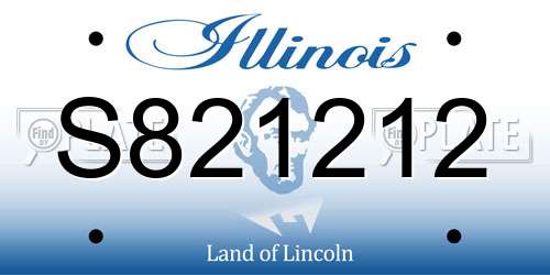 S821212 Illinois License Plate