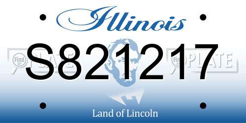 S821217 Illinois License Plate