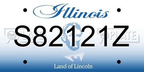 S82121Z Illinois License Plate