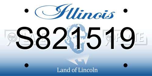 S821519 Illinois License Plate