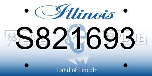 S821693 Illinois License Plate