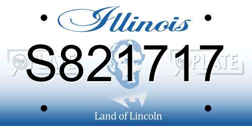 S821717 Illinois License Plate