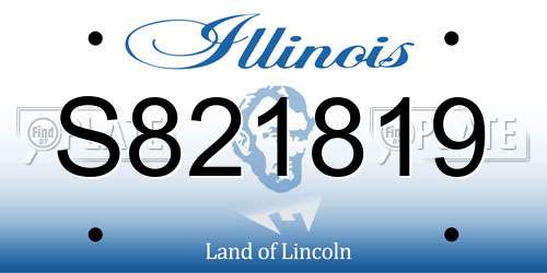 S821819 Illinois License Plate