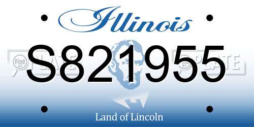S821955 Illinois License Plate