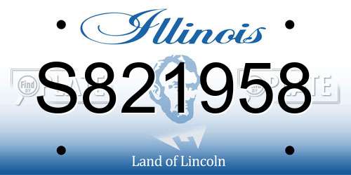 S821958 Illinois License Plate