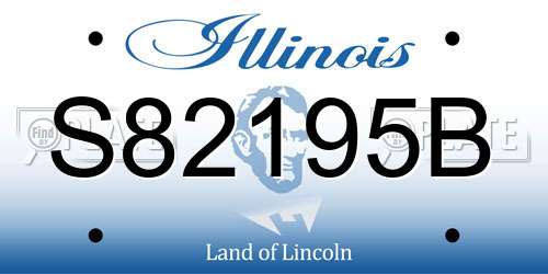 S82195B Illinois License Plate