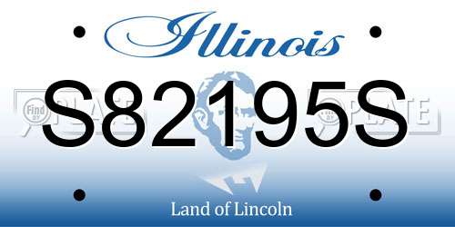S82195S Illinois License Plate