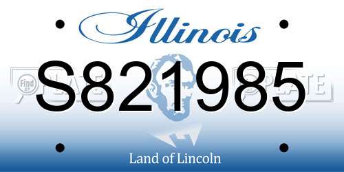 S821985 Illinois License Plate