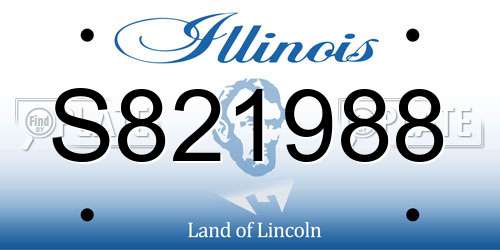 S821988 Illinois License Plate