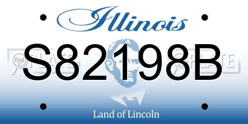 S82198B Illinois License Plate