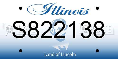 S822138 Illinois License Plate