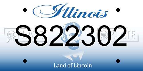 S822302 Illinois License Plate
