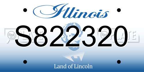 S822320 Illinois License Plate