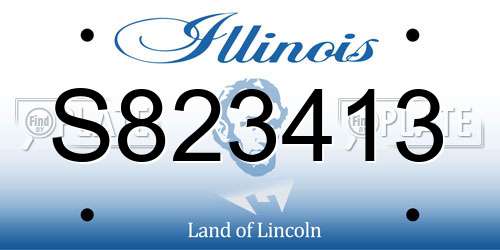 S823413 Illinois License Plate