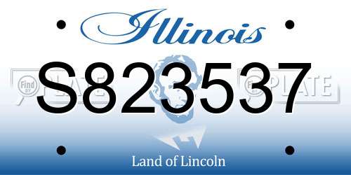 S823537 Illinois License Plate