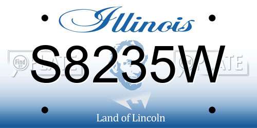 S8235W Illinois License Plate