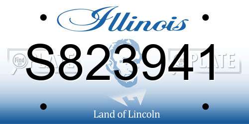 S823941 Illinois License Plate