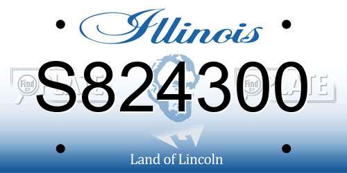 S824300 Illinois License Plate