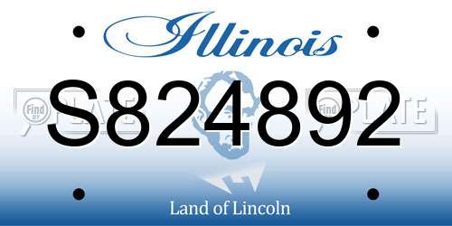 S824892 Illinois License Plate