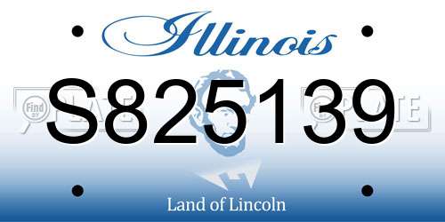 S825139 Illinois License Plate