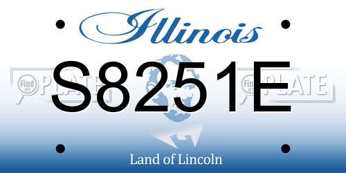 S8251E Illinois License Plate