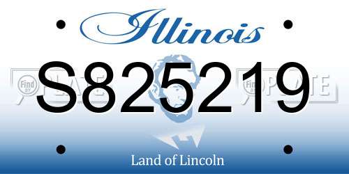 S825219 Illinois License Plate
