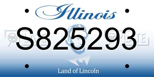 S825293 Illinois License Plate