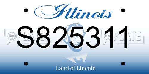 S825311 Illinois License Plate