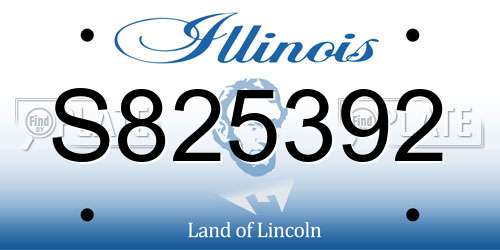S825392 Illinois License Plate